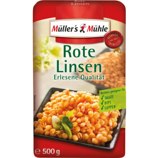 Mühle Rote Linsen 500G -Lebensmittelgeschäft 4000286221126 mm rote linsen 500g 1200