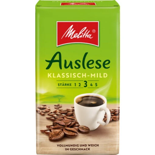 Melitta Kaffee Auslese Klassich-mild Gemahlen 500G -Lebensmittelgeschäft 4002720002117 fika auslese klassisch mild 500g