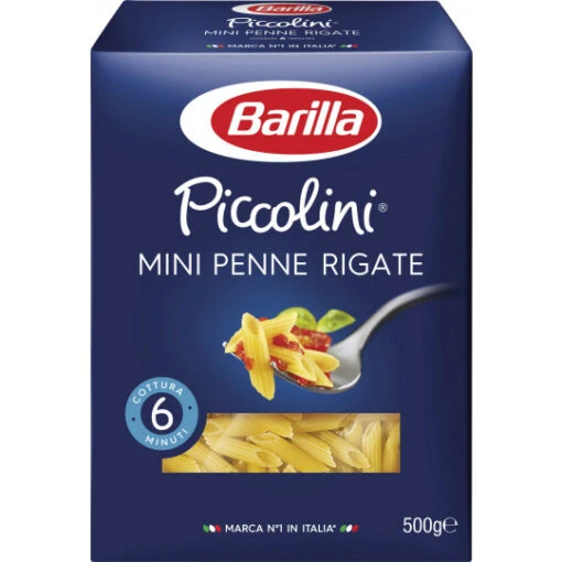 Nudeln Piccolini Mini Penne Rigate 500G -Lebensmittelgeschäft barilla nudeln piccolini mini penne rigate1