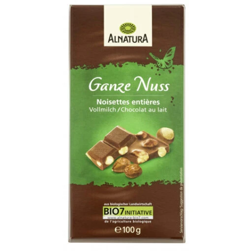 Bio Ganze Nuss Schokolade 100G -Lebensmittelgeschäft bio alnatura ganze nussschokolade 100g