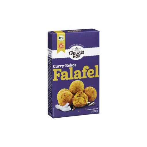 Bio Curry-Kokos Falafel 160G -Lebensmittelgeschäft bio bauckhof falafel curry kokos glutenfrei 160g