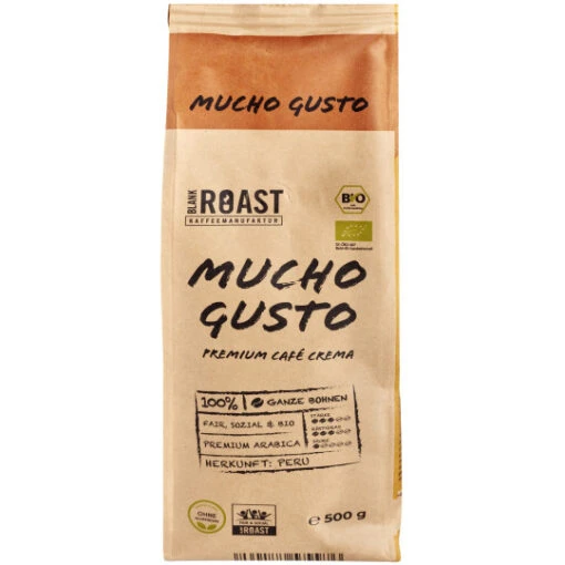 Blank Roast Mucho Gusto Crema Bohnen 500G -Lebensmittelgeschäft bio blank roast mucho gusto crema ganze bohne 500g