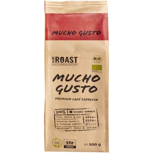 Blank Roast Mucho Gusto Espresso Bohnen 500G -Lebensmittelgeschäft bio blank roast mucho gusto espresso ganze bohne 500g