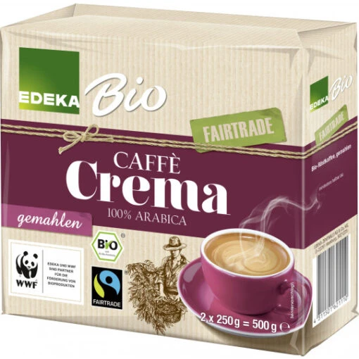 Bio Caffe Gemahlen Fairtrade 2x 250G -Lebensmittelgeschäft