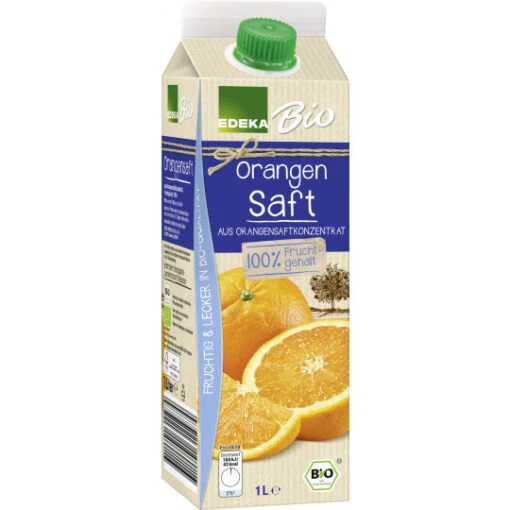 Bio Orangen Saft 1L -Lebensmittelgeschäft edeka bio orangen saft 1 ltr