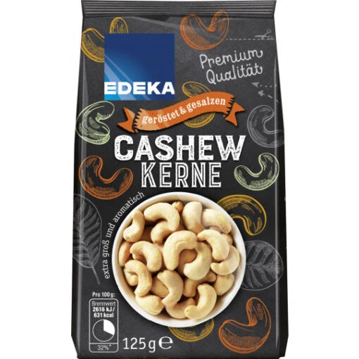 Cashew Kerne Geröstet & Gesalzen 125G -Lebensmittelgeschäft edeka cashewkerne gerstet und gesalzen