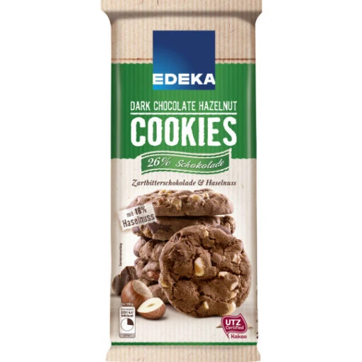 Dark Chocolate & Hazelnut Cookies 200G -Lebensmittelgeschäft edeka cookie dark chocolate amp hazelnut