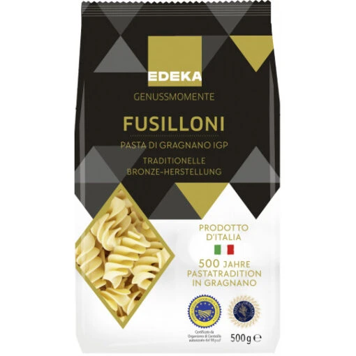 Genussmomente Fusilloni 500G -Lebensmittelgeschäft edeka selection fusilloni 500g