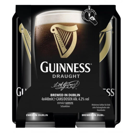 Guinness Draught Mit Floating Widget Dose 4x 0,44L -Lebensmittelgeschäft guinness draught mit floating widget dose