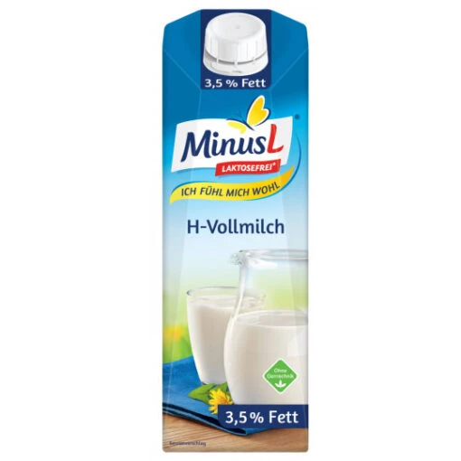 Minus L H-Milch 3,5% Laktosefrei 1L -Lebensmittelgeschäft minus l hmilch 38 laktosefrei