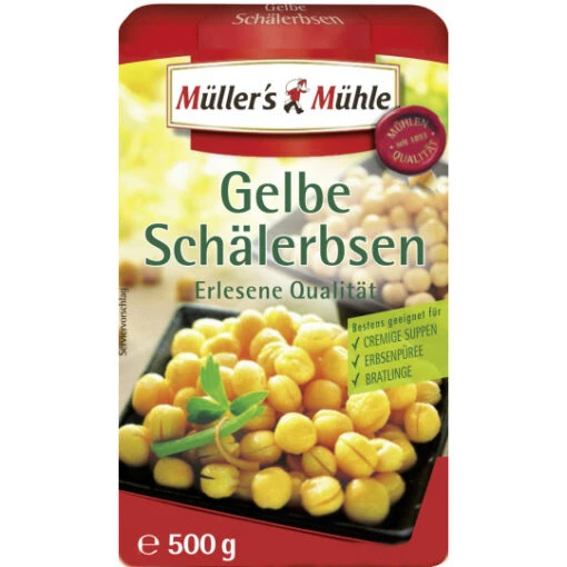 Mühle Gelbe Schälerbsen 500G -Lebensmittelgeschäft mm gelbe schaelerbsen 500g