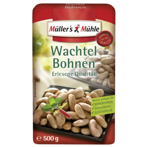 Mühle Wachtel Bohnen 500G -Lebensmittelgeschäft mm wachtelbohnen 500g