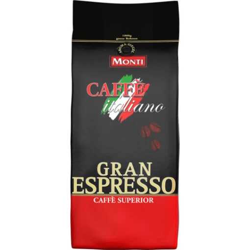 Gran Espresso Bohnen 1KG -Lebensmittelgeschäft monti granespresso 1000g frontal