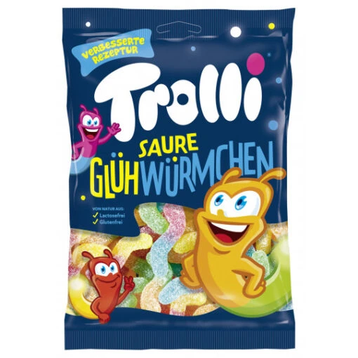 Saure Glühwürmchen 200G -Lebensmittelgeschäft trolli saure glhwrmchen 200 g